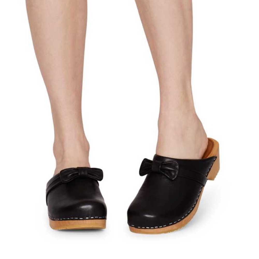 Swedish Hasbeens NWT Bow Husband Slip In Clog LOVE IT!!! Size 7.5 to 8 - Picture 2 of 15